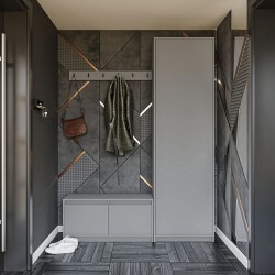 Σετ Εισόδου Sara Γκρι 150x33x205cm