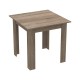 Τραπεζαρία Manka-Parker pakoworld σετ 3τεμ mdf σε μαύρη-sonoma truffle απόχρωση 80x80x77εκ