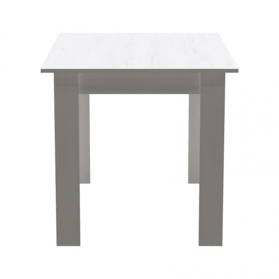 Τραπεζαρία Manka-Gaston pakoworld σετ 5τεμ σε λευκή απόχρωση 110x80x77εκ