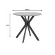 Τραπεζαρία με Πολυθρόνες Ezra λευκό και Τραπέζι Xuson λευκό Φ80x75εκ Σετ 5τεμ