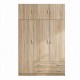 Ντουλάπα τρίφυλλη με πατάρι Alvia pakoworld sonoma 150x51x240εκ