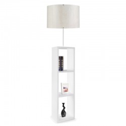 Φωτιστικό δαπέδου PWL-1100 pakoworld Ε27 λευκό Φ38x150εκ