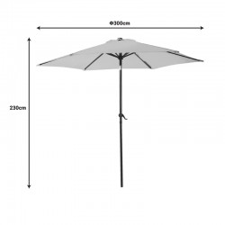 Ομπρέλα επαγγελματική Frow pakoworld μέταλλο-αλουμίνο σε ανθρακί απόχρωση Φ3m