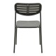 Καρέκλα Deraby pakoworld στοιβαζόμενη μαύρο μέταλλο 52.5x45.5x83εκ