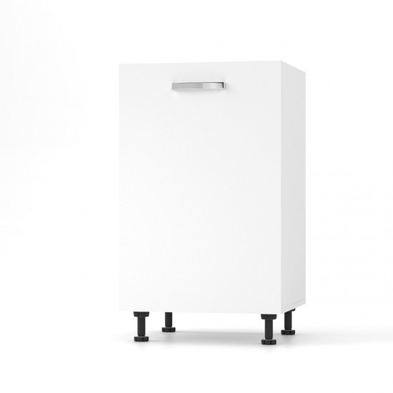 CHARLOTΤE Κάτω Ντουλάπι 50x46.5x82cm με μεταλλικά χερούλια ΛΕΥΚΟ