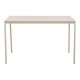 Τραπέζι Faragio pakoworld μέταλλο σε μπεζ απόχρωση με γκρι μεταλλικά πόδια 120x75x75εκ