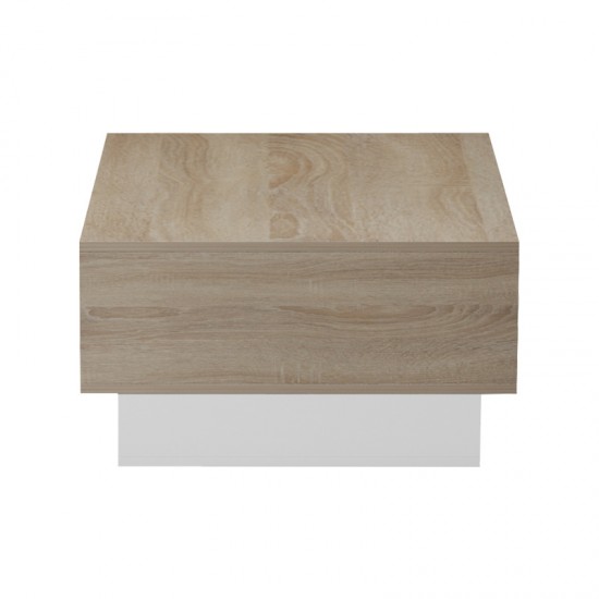 Τραπέζι σαλονιού Dekost pakoworld σε sonoma-λευκή απόχρωση 105x50x32εκ