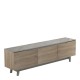 Έπιπλο τηλεόρασης Kasandra pakoworld μπεζ μαρμάρου-sonoma 180x35x48.5εκ