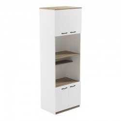 Ντουλάπα κουζίνας Rowan pakoworld σε λευκή-sonoma απόχρωση 60x42x182εκ