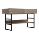 Κονσόλα Vien pakoworld σε sonoma-μαύρη απόχρωση 139x43x75.5εκ