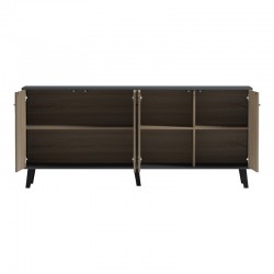 Μπουφές Tuscany pakoworld sonoma-ανθρακί 180x40x78.6εκ