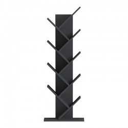 Βιβλιοθήκη Fyllo pakoworld ανθρακί 50x25x141.5εκ