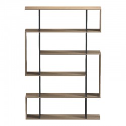 Βιβλιοθήκη Mito pakoworld sonoma-ανθρακί 108.5x25x161εκ