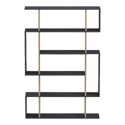 Βιβλιοθήκη Mito pakoworld ανθρακί - sonoma 108.5x25x161εκ
