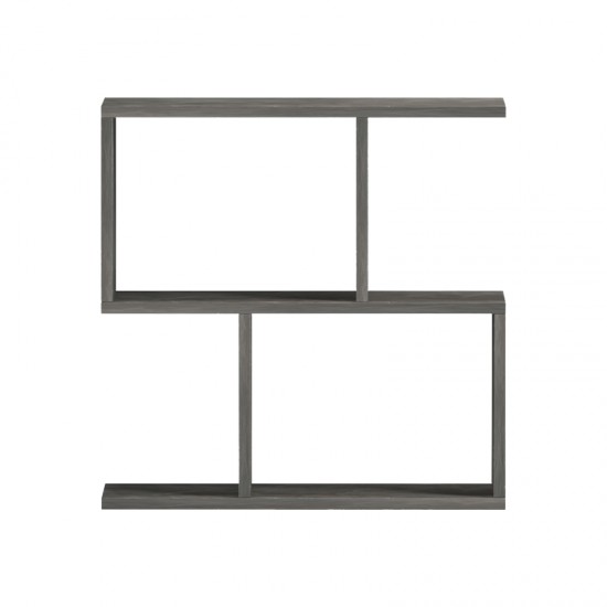 Βοηθητικό τραπέζι-βιβλιοθήκη Wesmol pakoworld ανθρακί όψη μαρμάρου 50x20x50εκ