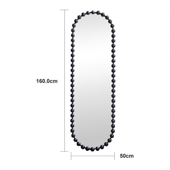 Καθρέπτης Myrtus pakoworld μαύρο μέταλλο 40x2,5x160 εκ