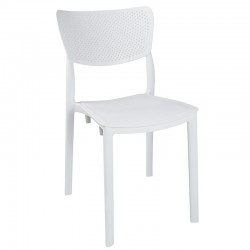 Τραπεζαρία Icon-Ignite pakoworld σετ 5τεμ PP σε λευκή απόχρωση