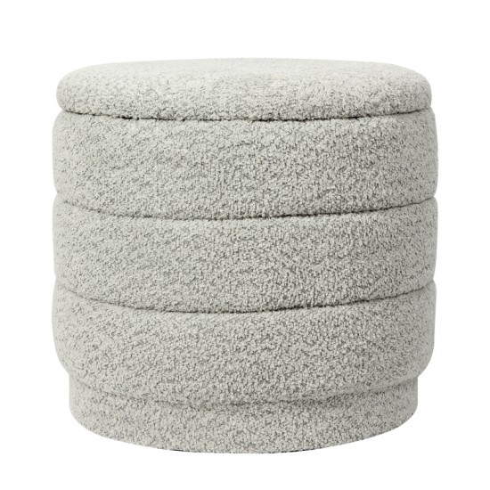 Σκαμπό-μπαούλο Bettia pakoworld μπουκλέ μέντα Φ41x38.5εκ