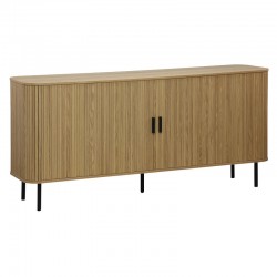 Μπουφές Scandi pakoworld MDF φυσικό με μεταλλικά μαύρα πόδια 170x45x80εκ