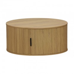 Τραπέζι σαλονιού Scandi pakoworld MDF σε φυσική απόχρωση Φ80x35.5εκ