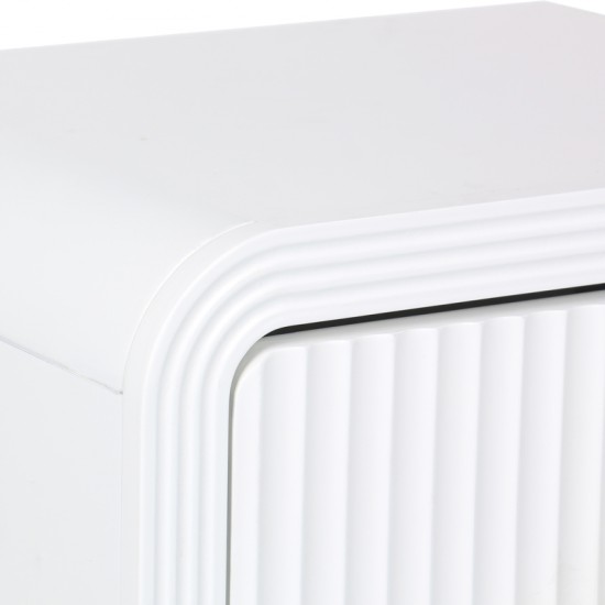 Κομοδίνο Zeplen pakoworld MDF σε λευκή απόχρωση 40x30x53εκ