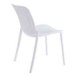 Καρέκλα Teragi στοιβαζόμενη pakoworld pp με UV protection λευκή 58x43.5x82εκ