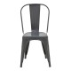 Καρέκλα Utopia pakoworld μέταλλο σε ανθρακί απόχρωση 44x44x85εκ