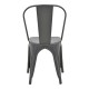 Καρέκλα Utopia pakoworld μέταλλο σε ανθρακί απόχρωση 44x44x85εκ