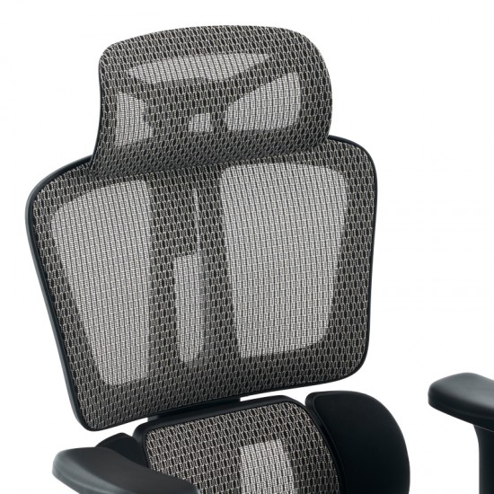 Καρέκλα γραφείου εργασίας ErgoFlow pakoworld μαύρο-γκρι 73x64x112-135εκ