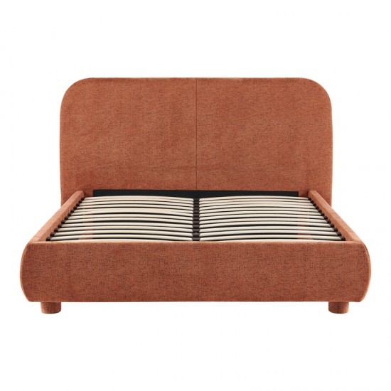 Κρεβάτι Salena pakoworld terracotta ύφασμα 160x200εκ