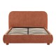 Κρεβάτι Salena pakoworld terracotta ύφασμα 160x200εκ