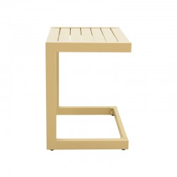 Τραπέζι Aether pakoworld cappuccino αλουμίνιο 37.5x36.5x53εκ