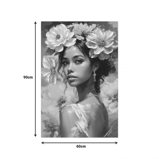 Πίνακας σε καμβά Lilibet Ι 3D Inart 60x2.5x90εκ