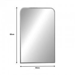 Καθρέπτης Classy pakoworld ασημί αλουμίνιο 50x2.5x80εκ