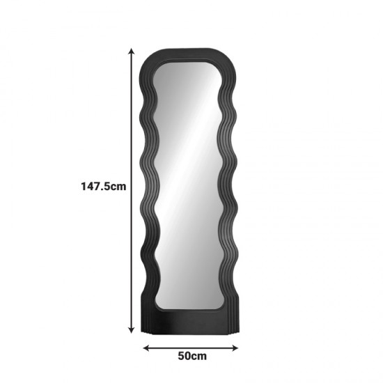 Καθρέπτης Spejo pakoworld μαύρο PP 50x2.8x147.5εκ
