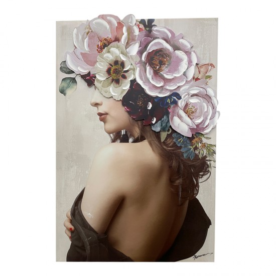 Πίνακας σε καμβά Bezira 3D Inart 60x3x90εκ