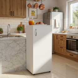 Ντουλάπι-στήλη "Kit" με 2 ράφια σε χρώμα λευκό 40x45x94