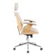 Καρέκλα γραφείου διευθυντή Fetseno pakoworld μπεζ pu-βάση χρωμίου 53x56x113.5-123.5εκ