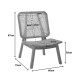 Πολυθρόνα Viborg pakoworld φυσικό teak ξύλο-φυσικό rattan 60x75x87εκ
