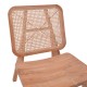 Πολυθρόνα Viborg pakoworld φυσικό teak ξύλο-φυσικό rattan 60x75x87εκ