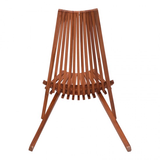 Πολυθρόνα Phoenox pakoworld πτυσσόμενη φυσικό teak ξύλο 65x90x87εκ