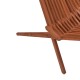 Πολυθρόνα Phoenox pakoworld πτυσσόμενη φυσικό teak ξύλο 65x90x87εκ