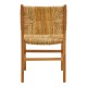 Καρέκλα Refane pakoworld σκελετός teak ξύλο με ψάθα σε φυσική απόχρωση 50x58x85εκ