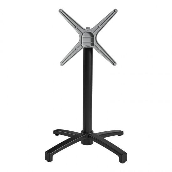 Βάση τραπεζιού Levo pakoworld πτυσσόμενη μεταλλική σε μαύρη απόχρωση 69x69x73εκ