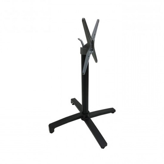 Βάση τραπεζιού Levo pakoworld πτυσσόμενη μεταλλική σε μαύρη απόχρωση 69x69x73εκ