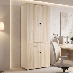 Ντουλάπα γραφείου Armadi pakoworld σε oak-μπεζ 80x40x200εκ