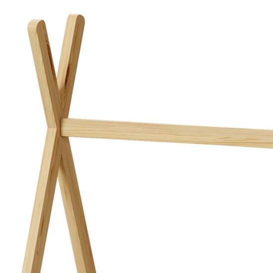 Παιδικό κρεβάτι Lilly τ. Montessori pakoworld ξύλο πεύκου σε φυσική απόχρωση 90x190εκ