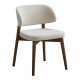 Καρέκλα Siena pakoworld rubberwood σε καρυδί-εκρού απόχρωση 48x50x81εκ