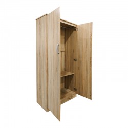 Ντουλάπα δίφυλλη Athos pakoworld σε Sonoma απόχρωση 80x42x180εκ