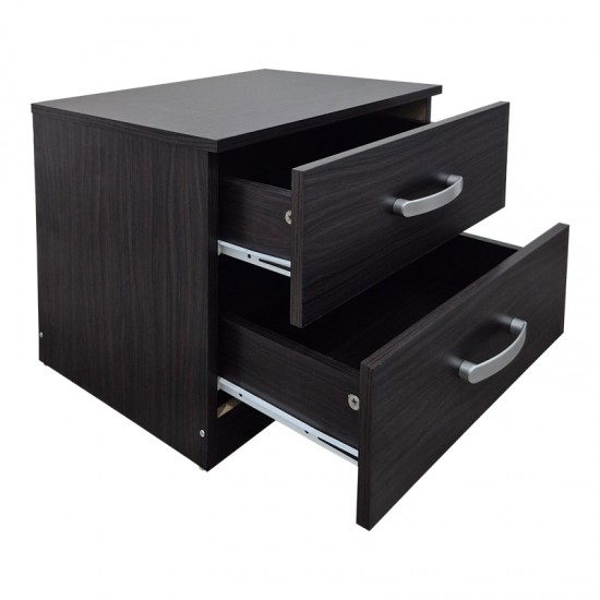 Κομοδίνο Athos pakoworld σε wenge απόχρωση 48x40x41.5εκ
